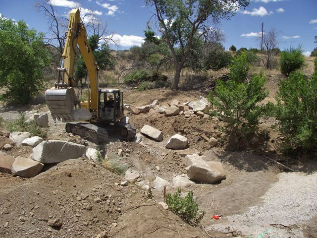 San Vicente Creek during construction